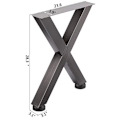 Miniatyrbild 2 av 4: Bordsben - VEVOR - 60 x 72 cm - Max belastning 1000 KG - X form - Metall