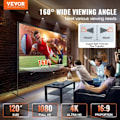 Miniatyrbild 3 av 4: Projektionsduk på stativ - VEVOR - Projektionsduk på stativ 120 tum 16:9 bärbar för videoprojektor