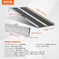 Miniatyrbild 2 av 4: Fällbar ramp - VEVOR - 60 x 29 x 2 tum, bärbar viktröskel, aluminiumlegering, för skoter, funktionshindrade, trappsteg