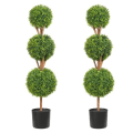 Miniatyrbild 1 av 4: Artificiell topiary buxbom - VEVOR - Artificiell topiary buxbom 2 dekorativa växter 122 cm 10 utbytbara blad