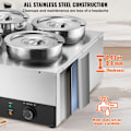 Miniatyrbild 6 av 6: Soup Warmer 4 x 7 L-VEVOR-Elektrisk Soup Station 1500 W-Anti-Dry Burning and Reset Button, Bufférestaurang