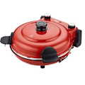 Miniatyrbillede 3 af 4: Sirge OSOLEMIO Pizzaovn - 1200 W Elektrisk PIZZA - 400°C - RØD - diameter 30 cm - SORT ildfast sten uden farvestof Rød