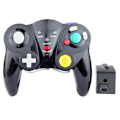 Miniatyrbilde 1 av 6: Kompatibel med Nintendo Gamecube trådløs gamepad Turbo Vibration Game Controller Black