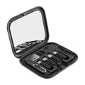 Miniatyrbild 1 av 9: TOOCKI USB-C till USB-C-kabel USB+iP+Micro USB-adaptrar fodral Svart