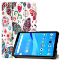 Miniatyrbillede 1 af 7: Pattern  Tri-fold Stand Cover Lenovo Tab M7 - Butterflies White
