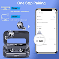 Miniatyrbilde 2 av 9: Q26 Bluetooth-hodesett Digital Display In-Ear trådløse hodetelefoner PowerBank-funksjon Black