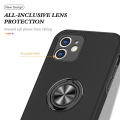 Miniatyrbillede 3 af 7: iPhone 12 Mini Fingerring Kickstand Hybrid Taske Black