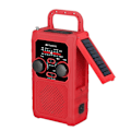 Miniatyrbild 1 av 11: FM/AM/WB/WBAL Radio Handvev 5000mAh solar Ficklampa SOS Röd