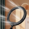 Miniatyrbild 5 av 7: Selfie Ring Light Hållare Lazy Bracket LED-ljus Live Stream Vlog Vit