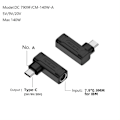 Miniatyrbillede 2 af 2: DC 7,9x0,9 hun til USB-C han 140W konverter adapter Black