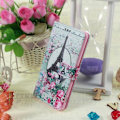 Miniatyrbilde 6 av 6: Sony Xperia Z3 Eiffel-tårnet & Blomster Lommebokveske Multicolor