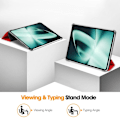 Miniatyrbilde 6 av 10: For OnePlus Pad Tri-fold Stativ Våkne / Sove Deksel Tablettveske - Rød Red
