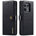 Miniatyrbillede 1 af 11: OnePlus 10 Pro 5G DG.MING Aftageligt 2-i-1 tegnebogsovertræk skal Black