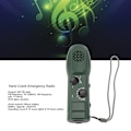 Miniatyrbild 4 av 6: Handvev AM / FM Radio LED Ficklampa 1200mAh Emergency Power Bank Svart