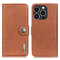 Miniatyrbilde 1 av 8: KHAZNEH Lommebok-Stativveske for iPhone 16 Pro Max Brown