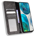 Miniatyrbillede 2 af 6: Wallet Stand Flip Phone Case til Motorola Moto G52 - Sort Black