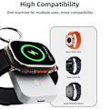 Pikkukuva 4 / 8: QI-varavirtalähde Apple Watch Ultralle, Sarja 8 7 SE 6 5 4 3 2 White