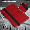Miniatyrbillede 9 af 11: Til iPad 10.2 (2021)/(2020)/(2019) Almindeligt PU-læder tabletcover Red