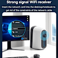 Miniatyrbillede 5 af 11: WiFi4 Dongle 150Mbps Højhastigheds USB Trådløs Adapter Indbygget Antenne Black