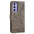 Miniatyrbild 2 av 6: Till Samsung Galaxy A16 5G / A16 4G fodral i PU-läder med Blommönster - Grå grå
