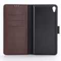 Miniatyrbilde 2 av 9: Retro Crazy Horse Skinnveske Stativ for Sony Xperia XA Ultra - Kaffe Dark brown