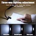 Miniatyrbillede 6 af 11: Genopladeligt læselys læselampe Clip On LED Book Light - Sort Black