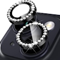 Miniatyrbillede 1 af 5: Til iPhone 15 / 15 Plus Lens Glitter Black