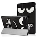 Miniatyrbild 1 av 9: iPad 9.7" (2017) Slim fit tri-fold fodral - Do Not Touch My Pad Svart