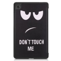 Pikkukuva 3 / 7: Pattern Tri-fold Stand Cover Lenovo Tab M7 (3rd Gen) - Don't Touch Me Black
