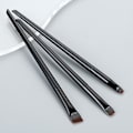 Miniatyrbillede 3 af 4: 3stk Makeup Børster Øjenskygge Eyeliner Øjenbrynsmakeup - Sort Black