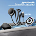 Pikkukuva 3 / 10: ESSAGER kellolle USB-kaapeli Magneettinen ABS Waterdrop Shape -laturi Black