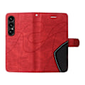 Miniatyrbillede 8 af 10: Til Sony Xperia 1 VII KT-serie-1 dobbeltfarve tegnebog Red