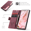 Pikkukuva 8 / 8: CASEME Retro Lompakkokotelo Samsung Galaxy S23 Ultra - Punainen Red