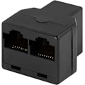 Miniatyrbillede 1 af 3: DELTACO Trevägskoppling 8P/8C RJ45, svart Black