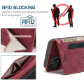 Miniatyrbillede 7 af 11: AUTSPACE A01 Retro tegnebog taske til iPhone 13 mini - rød Red