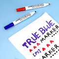 Miniatyrbild 3 av 11: Whiteboard Marker Penna Målning Ritning - 3 st i olika färger Blå