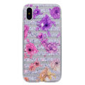 Pikkukuva 1 / 5: Super Thin Patterned Soft TPU Case iPhone X/10 5.8 inch - Pink and Purple Flower