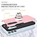 Miniatyrbilde 5 av 7: Til Samsung Galaxy A26 5G Hybrid Deksel med Roterbar Ringholder Pink