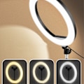 Miniatyrbillede 3 af 7: Selfie Ring Light Holder Lazy Bracket LED Light Live Stream Vlog White