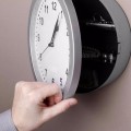 Miniatyrbild 7 av 7: Stor väggklocka Hemlig låda för värdesaker Smycken Kontanter klockor Svart