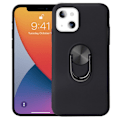 Pikkukuva 1 / 8: iPhone 13 Mini Finger Ring TPU Hybrid Case Kickstand Black