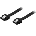 Miniatyrbilde 1 av 2: DELTACO SATA-kabel, SATA 6Gb/s, låseklips, rett-rett, 0,3 m, svart Black