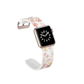 Pikkukuva 5 / 7: Silikoninen kellohihna Apple Watch 4 44mm, Series 3/2/1 42mm - Kukat Multicolor