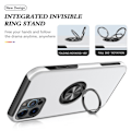 Miniatyrbillede 2 af 7: iPhone 14 Pro Finger Ring Kickstand Hybrid Case - Silver Silver