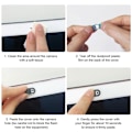 Miniatyrbillede 6 af 9: WebCam Cover Shutter Camera WebCam Slider Privacy Sticker Black