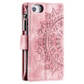 Miniatyrbild 3 av 6: För iPhone 16e plånboksfodral Fodral Skal Mandala blommönster Rosa