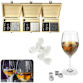 Miniatyrbild 4 av 8: 9 ST Whiskystenar Set Trälåda Chilling Rocks Återanvändbara isbitar grå