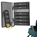 Miniatyrbillede 9 af 11: Weekly Pill Organizer 7-Day Portable 28 Grids Daily Pill Box Black