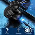 Miniatyrbild 9 av 11: Clip-On Öra Bluetooth 5.3 headset brusreducerande trådlös hörlur Svart