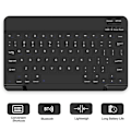 Miniatyrbillede 4 af 5: Til Samsung Galaxy Tab A9+ Split Bluetooth-tastatur Læderetui + Dobbelt-tilstandsmus Sæt - Sort US Layout Black